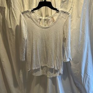 White shirt with tie in back